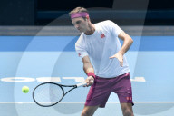 SPORT - Roger Federer trainiert  vor dem Start des Australian Open Grand Slam Tennisturniers in Melbourne