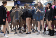 No Trousers Tube Ride 2020
hosted by The Stiff Upper Lip Society
Where Londoners remove their trousers as they ride the tube around London, Great Britain. 
12th January 2020