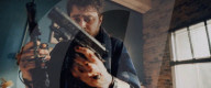 PEOPLE - Daniel Radcliffe in einem Clip aus neuem Film "Guns Akimbo", mit angeschraubten Pistolen an seinen Händen.