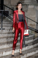 Patricia Contreras arriving at Valentino show during the Paris Fashion Week 2020