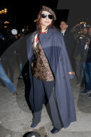 Juliette Binoche arriving at Armani show during the Paris Fashion Week 2020