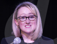 Rebecca Long-Bailey MP Labour Leadership election candidate announcing a new policy to members and supporters, Hackney, London.