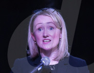 Rebecca Long-Bailey MP Labour Leadership election candidate announcing a new policy to members and supporters, Hackney, London.