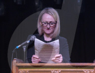 Rebecca Long-Bailey MP Labour Leadership election candidate announcing a new policy to members and supporters, Hackney, London.
