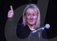 Rebecca Long-Bailey MP Labour Leadership election candidate announcing a new policy to members and supporters, Hackney, London.