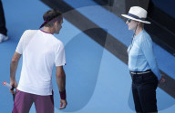 SPORT - Tennis: Roger Federer gewinnt Viertelfinal gegen Sandgren in Melbourne (weitere Bilder)