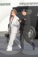 PREMIUM EXCLUSIVE Hailey Baldwin STUNS In Alexander Wang White Suit
