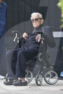 Kirk Douglas enjoys the sunshine at aged 102