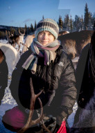 NEWS -  Klimaaktivistin Greta Thunberg besucht Rentierschutzgebiet in Lappland
