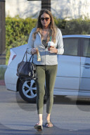Caitlyn Jenner steps out in a figure-hugging outfit as she is spotted on a morning coffee run in Calabasas. 