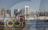 Olympic Rings on display in Tokyo’s Odaiba area