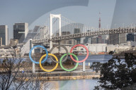 Olympic Rings on display in Tokyo’s Odaiba area