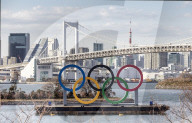 Olympic Rings on display in Tokyo’s Odaiba area
