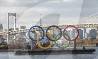 Olympic Rings on display in Tokyo’s Odaiba area