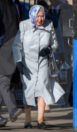 Queen Elizabeth II at King's Lynn train station, Norfolk, UK - 11 Feb 2020