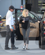 PREMIUM EXCLUSIVE Emma Roberts Looks Super Cute In Pinstripes While Running Valentine's Day Errands