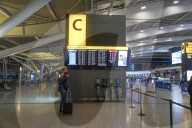 Heathrow terminal 5 this morning after a computer glitch yesterday.