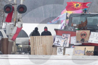Gas pipeline protests, Belleville, Canada - 18 Feb 2020