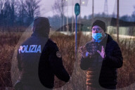 NEWS - Strassensperren aufgrund des Coronavirus-Notfalls, Casalpusterlengo, Italien