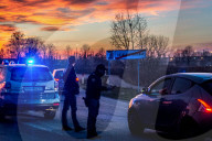 NEWS - Strassensperren aufgrund des Coronavirus-Notfalls, Casalpusterlengo, Italien