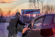 NEWS - Strassensperren aufgrund des Coronavirus-Notfalls, Casalpusterlengo, Italien