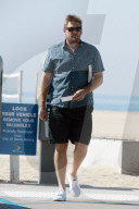 Curtis Stone and  his wife of seven years, actress Lindsay Price are seen arriving at Back On The Beach in Santa Monica for lunch. 