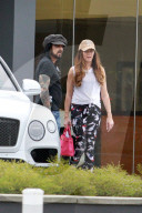 Motley Crue rocker Nikki Sixx and wife Courtney check out brand new Bentleyâ€™s on the forecourt of a luxury car dealership in Los Angeles.