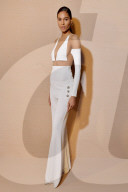 PEOPLE - Promis an der Balmain Fashion Show in Paris