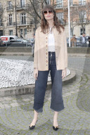 Clara Luciani arriving at Miu Miu show during the Paris Fashion Week 2020