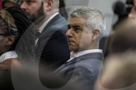 Labour London Mayoral candidate Sadiq Khan launches his re election campaign in Hackney.  
