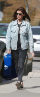 Hollywood actress Kate Mara is dressed down and stylish as she grabs coffee with a male friend in Beverly Hills.
