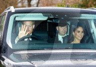 ROYALS - Britische Royals nach der Sonntagsmesse in Windsor