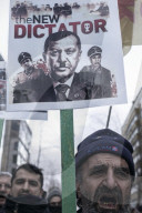 Protestors and supporters of Turkish president Erdogan