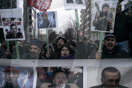Protestors and supporters of Turkish president Erdogan