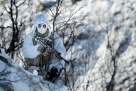 Royal Marines ice climbing