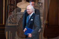 Meeting with the government in a extra meeting at the Royal palace due to the corona crisis  in Stockholm, Sweden, March 18th, 2020