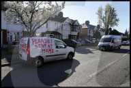 Coronavirus messages on a Van
