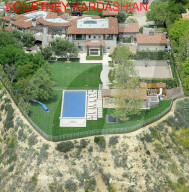 Aerial images reveal that Kourtney Kardashian has one of the biggest homes of all her family members.