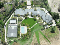 Aerial images of Kim Kardashian and Kanye WestÍs Hidden Hills mansion show that the property is near completion after years of renovations. 