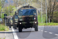 NEWS - Coronavirus:  Militärlastwagen transportieren Leichen von Patienten, die an COVID-19-Infektionen gestorben sind, von Bergamo nach Bologna