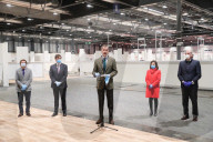 ROYALS - König Felipe von Spanien besucht ein Coronavirus-Lazarett der IFEMA in Madrid 