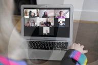 Keeping in touch via video conferencing apps like Zoom during the self isolation coronavirus lockdown.