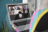Keeping in touch via video conferencing apps like Zoom during the self isolation coronavirus lockdown.
