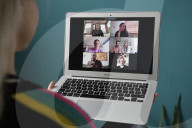 Keeping in touch via video conferencing apps like Zoom during the self isolation coronavirus lockdown.