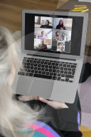 Keeping in touch via video conferencing apps like Zoom during the self isolation coronavirus lockdown.