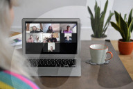 Keeping in touch via video conferencing apps like Zoom during the self isolation coronavirus lockdown.