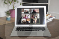 Keeping in touch via video conferencing apps like Zoom during the self isolation coronavirus lockdown.