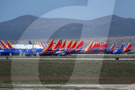 NEWS - Coronavirus: Flugzeuge gegroundet auf dem Logistik-Flughafen von Südkalifornien