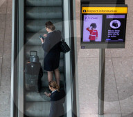 A quiet looking Terminal 5 as British Airways cancels all flights to Italy