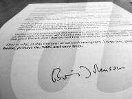 Coronavirus letter from Boris Johnson and an advice leaflet is being sent to all to UK households.